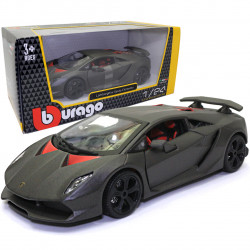 Машинка металлическая Lamborghini Sesto Elemento «Bburago» Ламборгини серый металлик 9*19*4 см (18-21061)