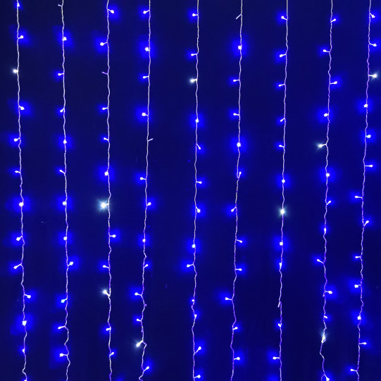 Електрогір. штора Novogod'ko, 272 LED, синій, 3*2,6 м, мерехтіння