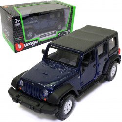 Машинка металлическая Jeep Wrangler Unlimited Rubicon «Bburago» Джип Вранглер синий 13*6*5 см (18-43012)