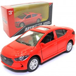 Игрушечная машинка металлическая Hyundai Elantra «АвтоСвіт» Хундай красный звук свет 12*4*5 см (AS-2873)