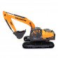 Игрушечная машинка металлическая Экскаватор «АвтоСвіт» Excavator EC300C желтый звук свет 18*8*6 см (AS-2412)