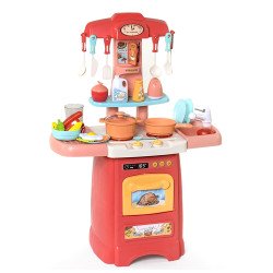 Ігровий набір дитячий Fun Game «Сучасна Кухня» світло звук 29 аксесуарів Червоний 62 см (7425)