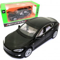 Игрушечная металлическая машинка Tesla «Автопром» Тесла свет звук черный 15*5*6 см (6614)
