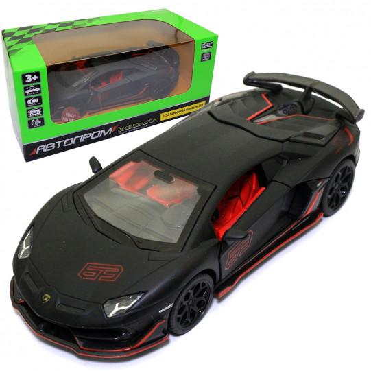 Машинка игровая Автопром «Lamborghini Aventador SJV» Ламборгини черный 15*3*6 см (68472)