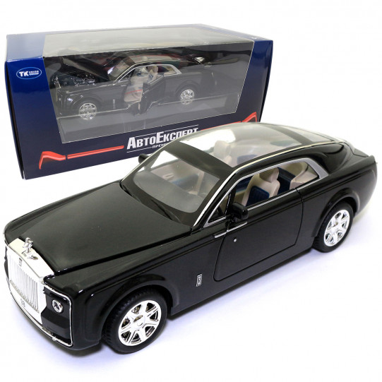 Машинка игровая Rolls-Royce «АвтоЕксперт» Роллс-Ройс металл черный свет звук 21*6*7 см (EL-8737)