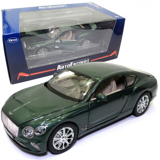 Машинка игровая Bentley Continental GT W12 «АвтоЕксперт» Бентли металл зеленый свет звук 20*6*8 см (EL-3215)