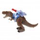 Іграшковий інтерактивний Динозавр Тиранозавр коричневий ІЧ пістолет ходить світло пар 40*24*11 см (WS5377)
