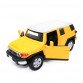 Іграшкова машинка металева Toyota FJ Cruiser Автопром Тойота джип жовте світло звук 14*5*6 см (68304)