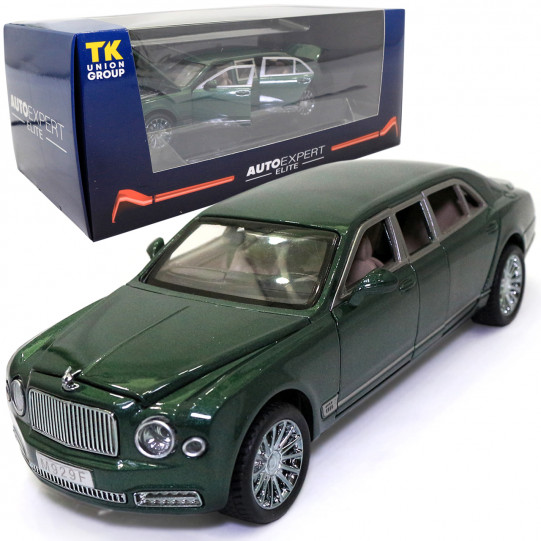 Машинка игровая Bentley Limousine M929J «АвтоЕксперт» Бентли Лимузин металл зеленый свет звук 20*6*7 см (EL-3902)