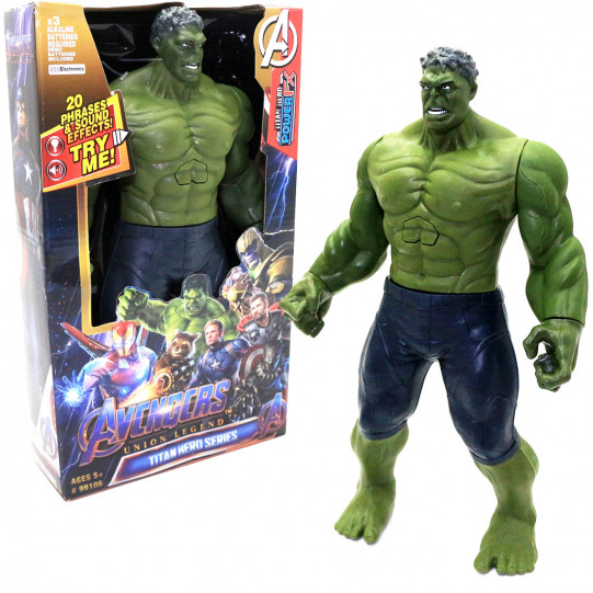 Игровая фигурка Hulk Avengers Marvel Халк игрушка Мстители звук, пластик 30 см (D559-4/106-2)