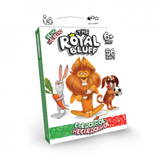 Настольная мини игра Верю не верю Danko Toys «The Royal Bluff» съедобное-несъедобное 56 карточек (RBL-02-01)