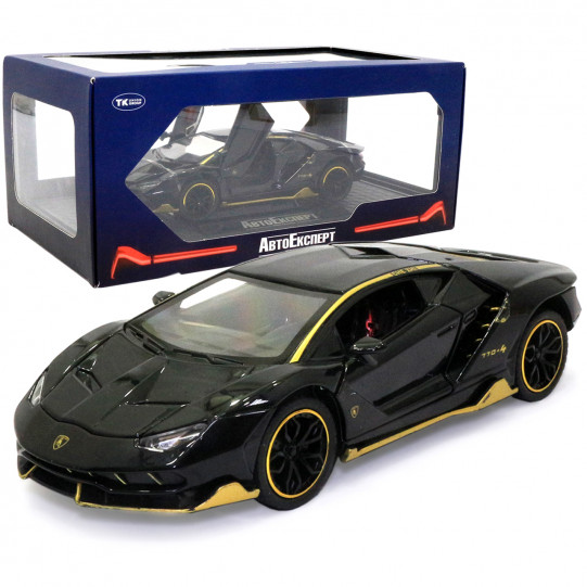 Іграшкова машинка металева Lamborghini 770-4 «АвтоЕксперт», Ламборджіні 770-4, світло, звук, 20*8*5 см чорний (GT-2478)