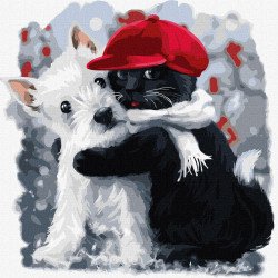 Картина по номерам Идейка «Лучшие друзья», 40x40 см (КНО4267)