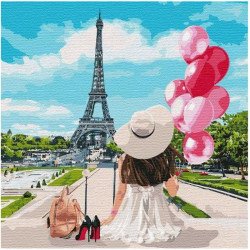 Картина по номерам Идейка «Гуляя по улицам Парижа» 50x50 см (КНО4793)