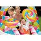 Дитячий надувний ігровий центр-басейн Intex  «Карамель» 295х191х130см, 374 л., з надувними іграшками, з розбризкувачами і гіркою (57149)