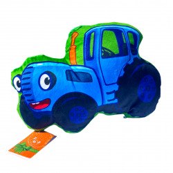 Мягкая детская подушка с принтом «Синий трактор», сплюшка трактор, 37*26*6см (00280-99)