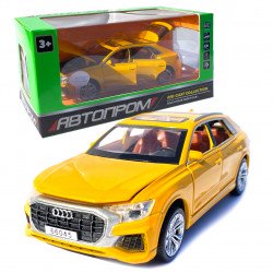 Іграшкова машинка металева Audi Q8 (Ауді) «Автопром», жовта, батар., світло, звук, відкр.двері, від 3р., 16*6*5, (6615)