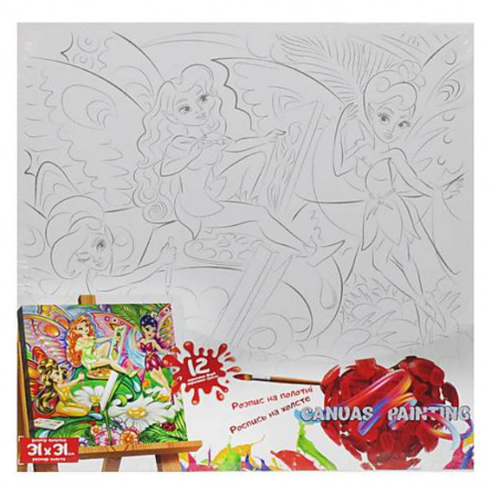 Картина за номерами Danko Toys «Феі художниці» 31x31 см (РХ-07-07)