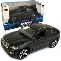 Іграшкова машинка металева BMW X6  АвтоЕксперт БМВ Х6 джип, чорний, звук, світло,  інерція, відкр. двері, капот, багажник, 15*6*5 см (LF-73744)