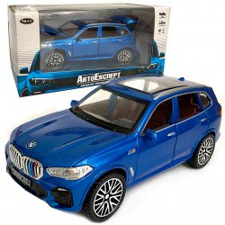 Іграшкова машинка металева BMW X5  АвтоЕксперт БМВ Х5 джип, синій, звук, світло,  інерція, відкр. двері, капот, багажник, 15*7*5 см (LF-18956)