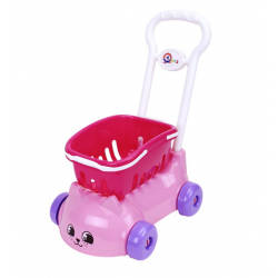 Игрушечная детская тележка для супермаркета Котик "Технок" розовый 46*44*26см (6924)