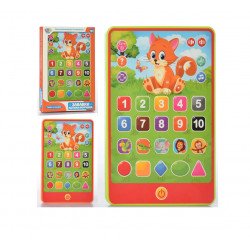 Детский интерактивный планшет Забавы Котика-Мурчика "Limo Toy" цифры, фигуры, песни, цвета, животные 12+ мес 19-25-2,5см (SK0016)