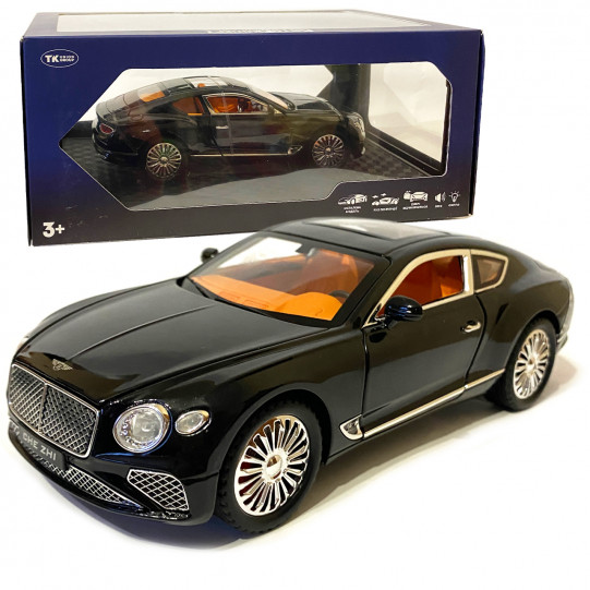 Машинка игровая Bentley  «АвтоЕксперт» Бентли  металл черный свет звук 21*6*9 см (GT-6370)