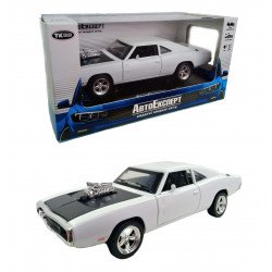 Машинка іграшкова АвтоЕксерт «1970 Dodge Charger RT» Білий 18 см (LF-11230)