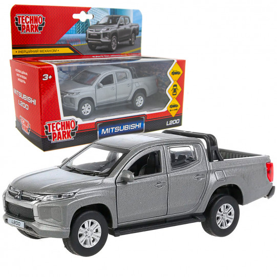 Машинка игровая MITSUBISHI L200 PICKUP пикап серый, металл, 12см.TechnoPark  L200-12FIL-GY