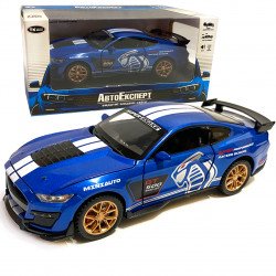 Машинка металлическая Ford Mustang Shelby GT500 "AutoExpert" Форд Мустанг шелби GT500 ,синий 16*6*6 см (LF - 03608)