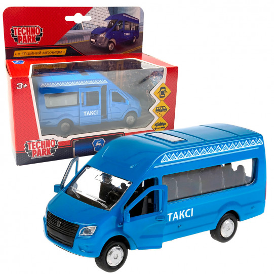 Машинка іграшкова Модель - Мікроавтобус Таксі синій TechnoPark 11,5 см. ( SB-18-19-B-WB(CIS))