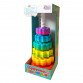Развивающая игрушка Крутецкая пирамидка цветная вега  башня «Fun Game» 13*13*36 см (28948)