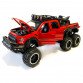 Машинка металева дитяча Ford Raptor з мотоциклом позашляховик, червоний, Автоексперт, 1:24, світло, інерція, відкриваються двері, багажник, капот, 21*9*9см (GT-02291/8762)