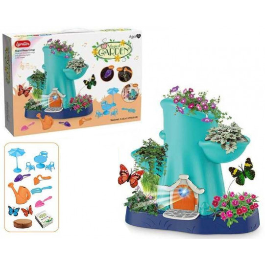 Игровой набор садовника дерево, цветы, аксессуары, голубой (3608)