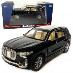 Машинка металева дитяча BMW X7, БМВ,чорна, 1:32, Автоексперт, звук,світло,інерція, відкр двері,багажник,капот, 16*6*5 (GT-01120)