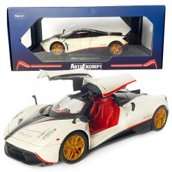 Машинка металева іграшкова Pagani huayra Roadster, Авто Експерт, 1:24, біла, світло, звук, інерція, відкр. двері, 21*5,5*9см. (GT-01557)
