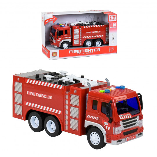 Инерционная машина «Пожарная машина» со звуковыми и световыми эффектами (WY350A)