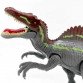 Игрушечный динозавр серый, пластик, звук, подсветка, подвижные конечности, 13*38*18см (NY082-A)