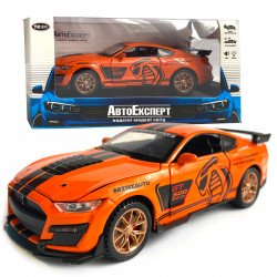 Машинка металлическая Ford Mustang Shelby GT500 "AutoExpert" Форд Мустанг шелби GT500 ,оранж 16*6*6 см (LF - 03608)