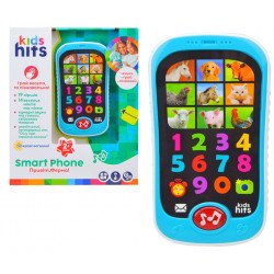 Дитячий розвиваючий телефон Перші знання Kids Hits Smart Phone, Привіт ферма укр., 8*14*2 см, KH03/001