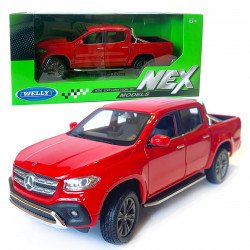 Игрушечная машинка металлическая WELLY 1:27 MERCEDES-BENZ X-CLASS, красная, откр.двери, 19*6.5*6.5 см (24100W)