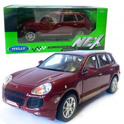 Игрушечная машинка металлическая WELLY 1:24 PORSCHE CAYENNE TURBO, красный, 20*8*7 см (22431W)