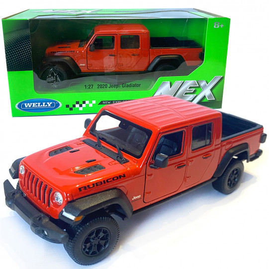 Игрушечная машинка металлическая WELLY 1:27, 2007 JEEP GLADIATOR, красный, 19.5*6.5*6.5 см (24103W)