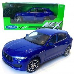 Іграшкова машинка металева WELLY 1:24 MASERATI LEVANTE, мазератті, відкр.двері, капот, синя, 18.5*7.5*6.5 см (24078W)