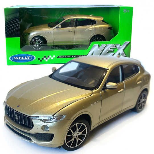 Іграшкова машинка металева WELLY 1:24 MASERATI LEVANTE, мазератті, відкр.двері, капот, бронза, 18.5*7.5*6.5 см (24078W)