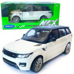 Іграшкова машинка металева WELLY 1:24 RANGE ROVER SPORT, рендж ровер спорт, відкр.двері, капот, білий, 19*7.5*7см, (24059W)