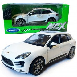 Іграшкова машинка металева WELLY 1:24 PORSCHE MACAN TURBO, порше меган турбо, відкр.двері, багажник, білий, 19*7.5*7см, ( 24047W)