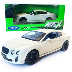 Іграшкова машинка металева WELLY 1:24 BENTLEY CONTINENTAL SUPERSPORTS, бентлі континенталь суперспорт, відкр.двері, капот, білий,19*7.5*5.5 см (24018W)