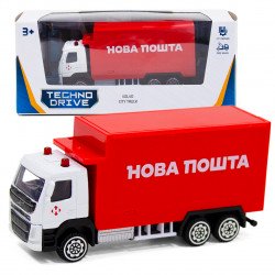Машинка Нова пошта метал, пластик, дитяча Volvo, TechnoDrive, 3*11*5см ( 250299)