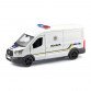 Игрушечная машинка металлическая Ford Transit Van Полиция, белая, откр двери, инерция, 1:32, 5*14*6см (250343U)